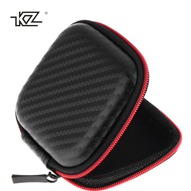 KZ Earphone Case Fiber Zipper Headphones Hard Case