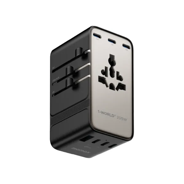 Momax 1-World² 205W 7-Port Dual AC Travel Adapter