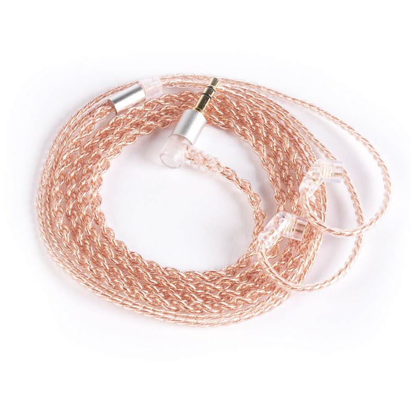 KBEAR 4 core silver plated copper cable with mic