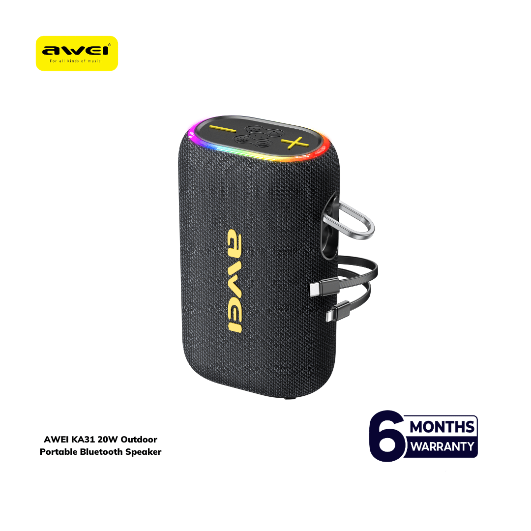 AWEI KA31 Portable Bluetooth Speaker 20W with RGB Lights