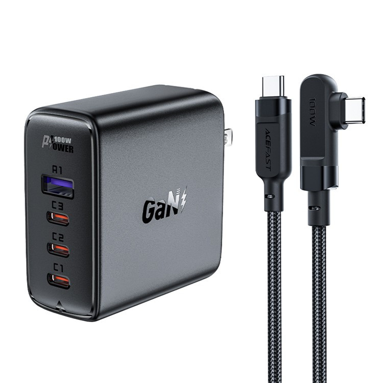 ACEFAST A39 & A43 PD 100W and 65W GaN Wall Charger Set with Cable