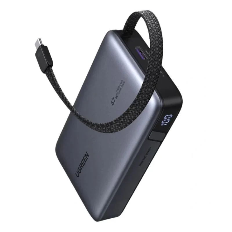 UGREEN PB550 67W 20000mAh Power Bank with Built in Cable
