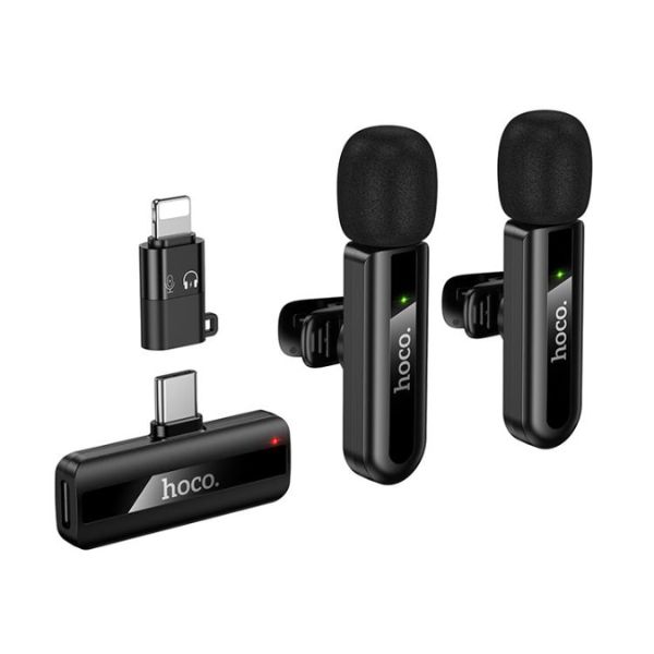 Hoco L20A Fair Dual Mic Lavalier Wireless Microphone