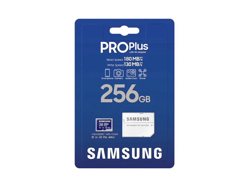 Samsung Pro Plus 256GB MicroSDXC Memory Card Bundle with Multi-slot Card Reader