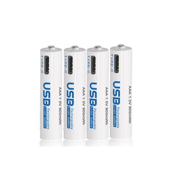 AiVR USB-C Rechargeable Batteries 4pc AAA 950 mWh