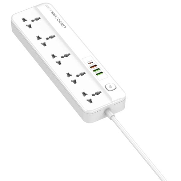 LDNIO SC5415 Power Strips 5 Way Outlet with USB Ports Universal Extension Power Socket