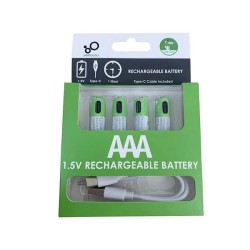 Smartoools 1.5V Type-C Rechargeable Batteries AAA (4-Pack) With Type-C Cable - Smart Gadgets | Gadget Monkey BD