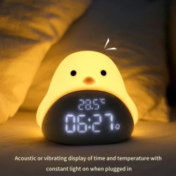 Time Bird Night Light Alarm Clock Cartoon Cute Silicone Touch USB Bedside Lamp LED Night Lamp for Children Baby Kids Gift - LifeStyle | Gadget Monkey BD