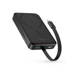 Baseus Magnetic Mini 30W 10000mAh Wireless Power Bank With Built-in USB-C Cable