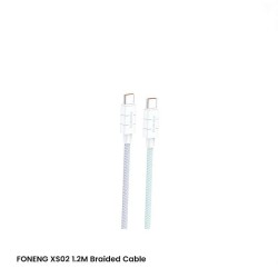 FONENG (XS02) 1.2M Braided Cable 60w & PD 27W Fast Charging Cable - Power Cable | Gadget Monkey BD