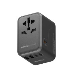 Momax 1-World UA10 100W GaN 4 ports + AC Travel Adapter - Power Adapter | Gadget Monkey BD