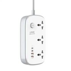 Ldnio SC3416 Power Strip 65W 3 Sockets With 4 Port Charger - Power & Accessories | Gadget Monkey BD