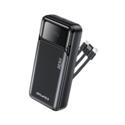 Awei PA‑93 20000mAh 22.5W Fast Charging Power Bank with Built‑in Dual Cables - Power & Accessories | Gadget Monkey BD