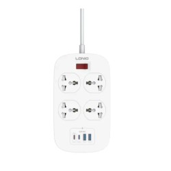 LDNIO SC4407C Universal Outlet 45W USB Power Strip with 4 AC outlets - Power Socket | Gadget Monkey BD