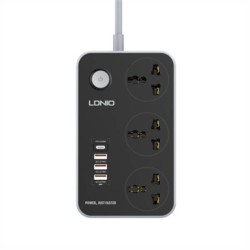 LDNIO SC3412 Power Socket with 3 Outlets Fast Charging - Power & Accessories | Gadget Monkey BD