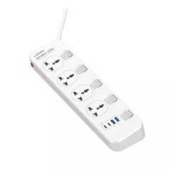 LDNIO SC4408C Extension Power Socket 4AC 4USB Power Strip - Power & Accessories | Gadget Monkey BD