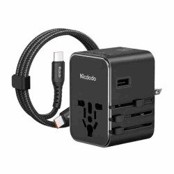 Mcdodo CP-3270 45W Universal Travel Adapter Kit with 3 USB-C & 2 USB-A Ports + USB-C to USB-C Cable - Power Adapter | Gadget Monkey BD