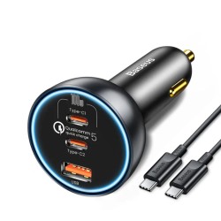 Baseus 160W Car Charger Qualcomm Quick Charge 2C+U With 100w Type-C Cable - Power & Accessories | Gadget Monkey BD