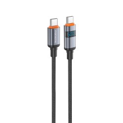Foneng X116 1.2M Power Display Aluminum Alloy Braided Cable Type-C to Type-C - Type-C cable | Gadget Monkey BD