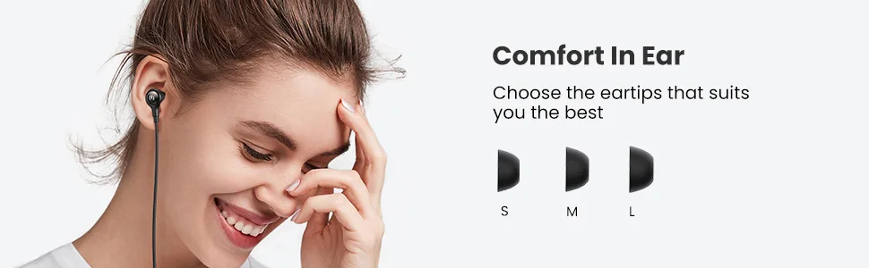 USB C in ear headphone with mic