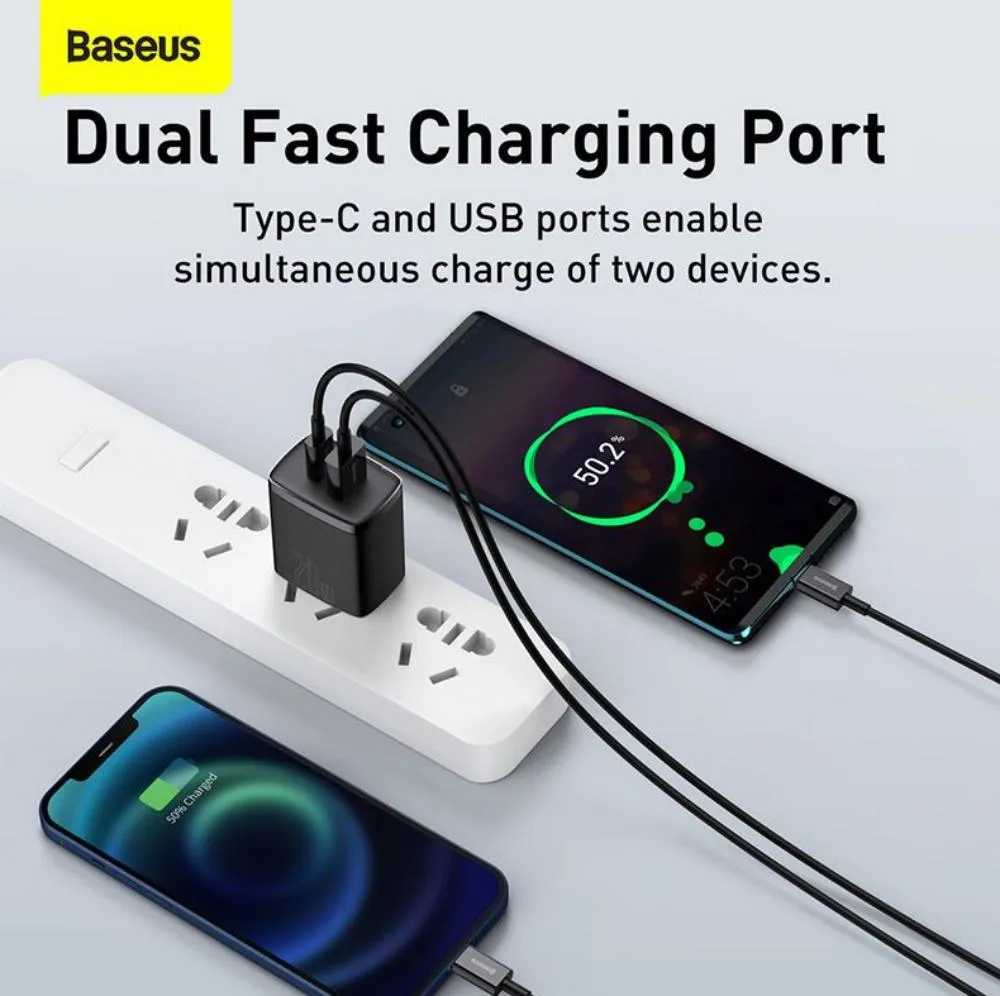 Baseus Ccxj 01 Compact Super Quick Charger Dual Port Uc 20w Cn (4)