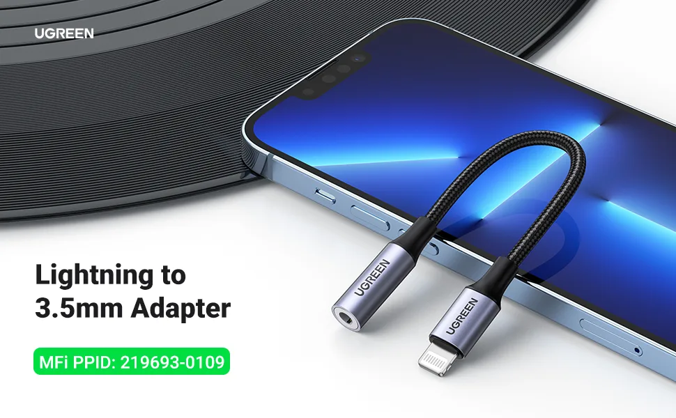 Ugreen Lightning to 3.5mm Jack Headphones Adapter (Apple MFi Certified) 2