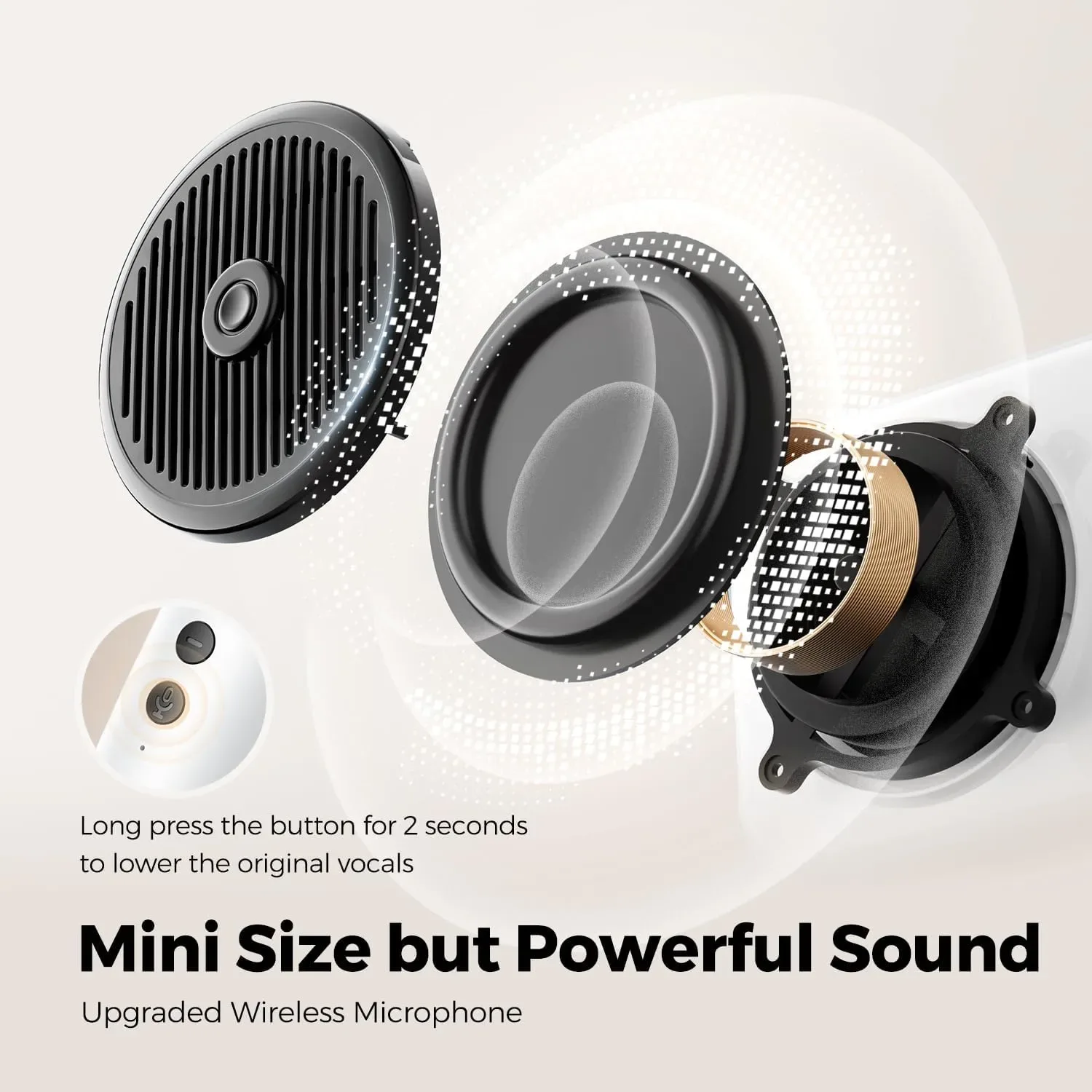 SoundPEATS Hi-Singing Karaoke Portable Speaker and Mic with Colorful Lights
