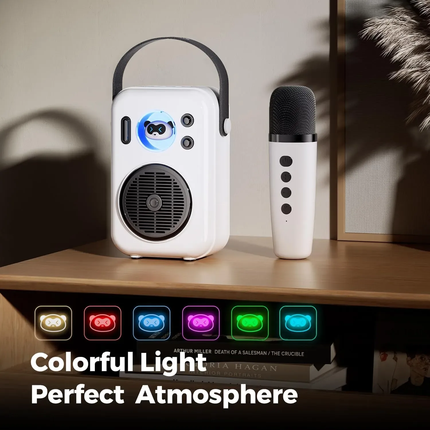 SoundPEATS Hi-Singing Karaoke Portable Speaker and Mic with Colorful Lights