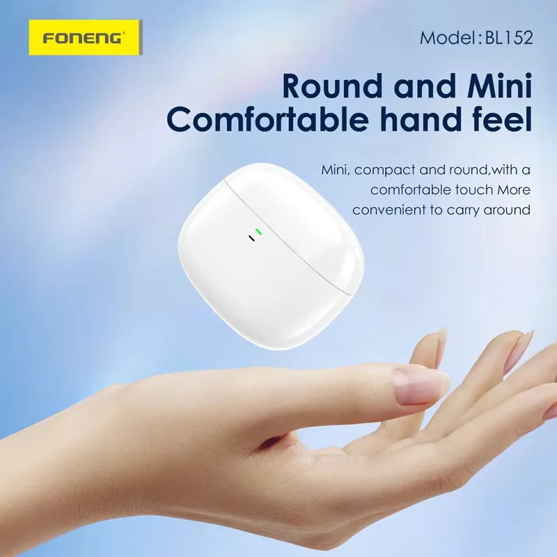 FONENG New High Quality BL152 Real ANC + ENC Tws Earphones Dual Noise Canceling HD Call Low Latency Wireless In-ear Headphones