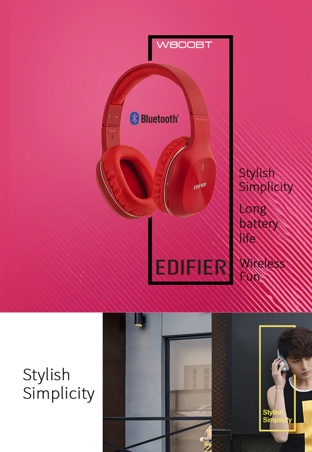 Edifier W800BT Plus Wireless Bluetooth Headphone