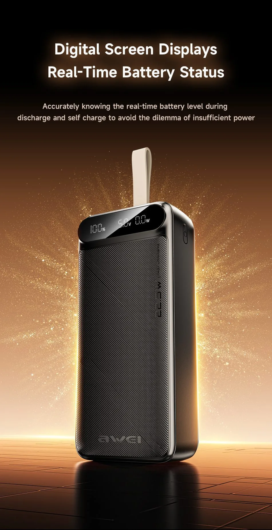 Awei PA-12 30000mAh Fast Charging Power Bank 5