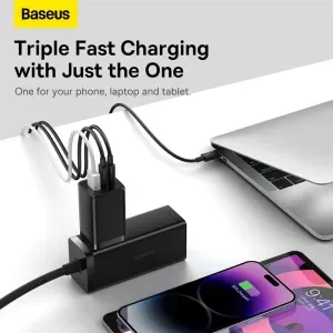 Baseus 65W USB QC.3+ DUAL PD ADAPTER WITH 100W cable
