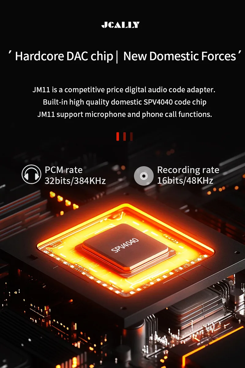 JCALLY JM11 Digital Audio Adapter TYPE-C To 3.5mm