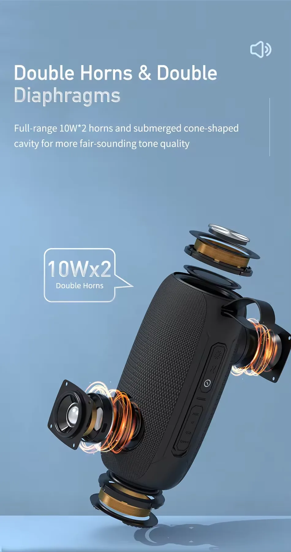 Awei Y370 Bluetooth Wireless Speaker IPX6 -8