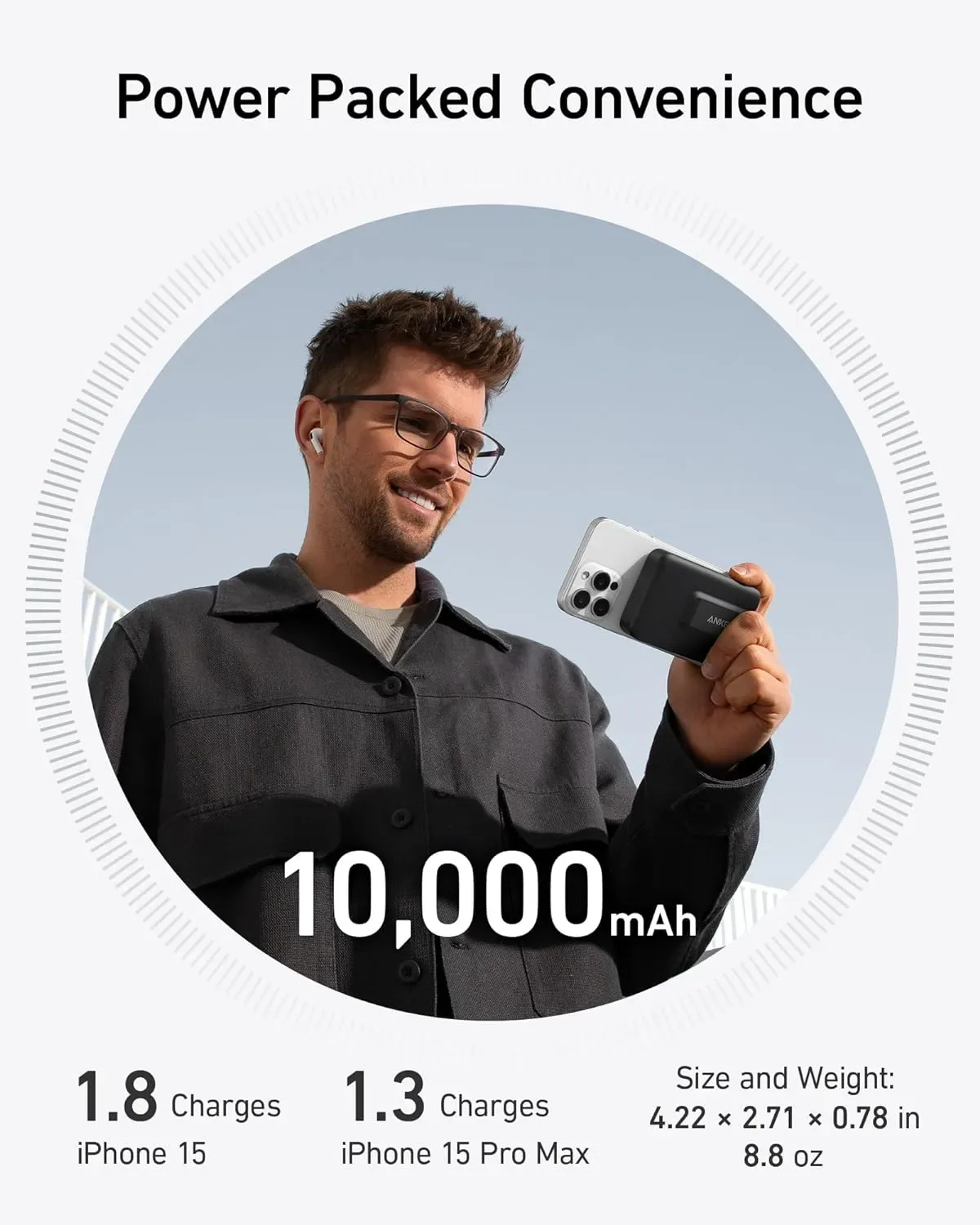 Anker MagGo 10000mAh Qi2 Certified 15W Ultra-Fast MagSafe Power Bank