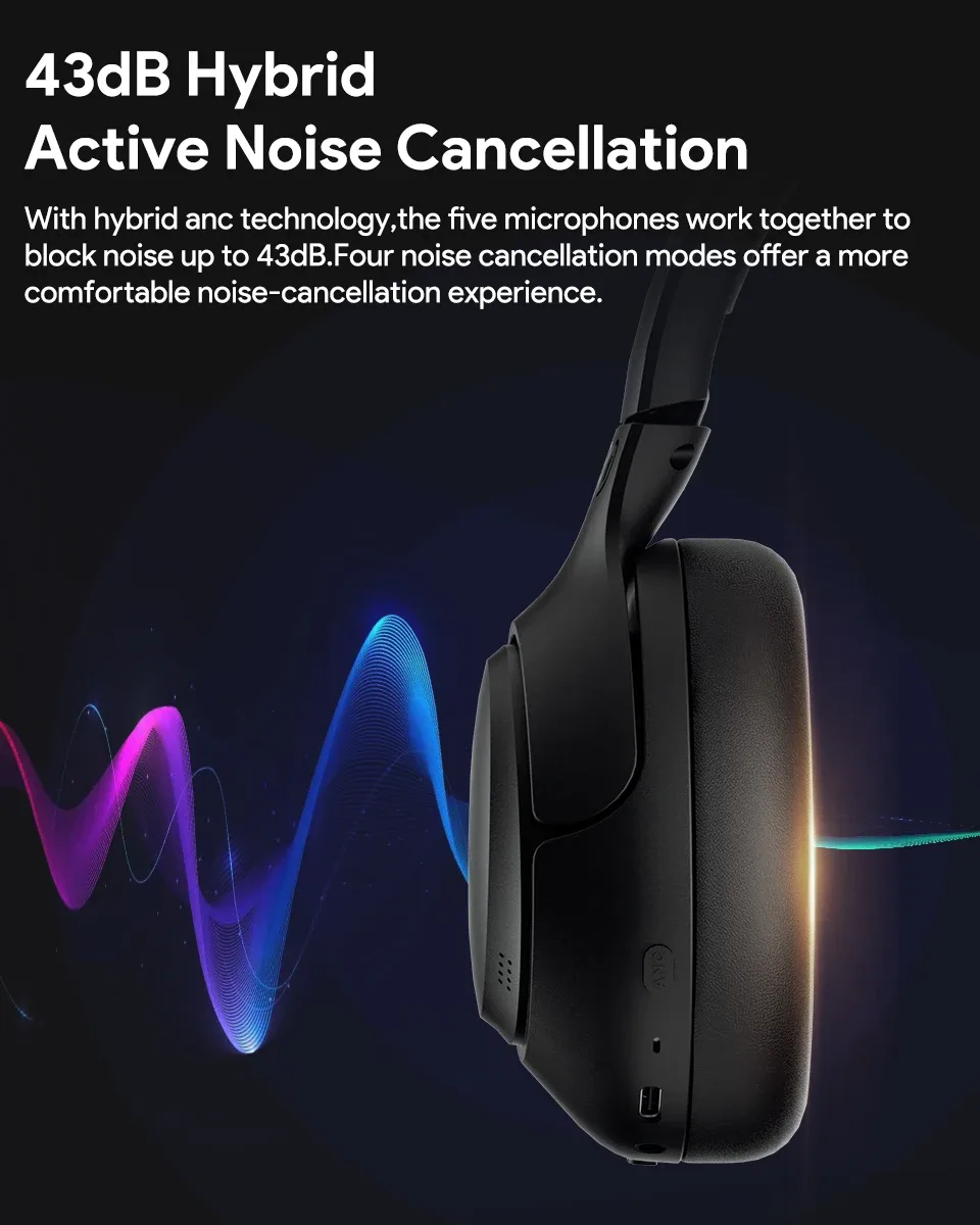 QCY H3 Hybrid ANC Wireless Headphones 5
